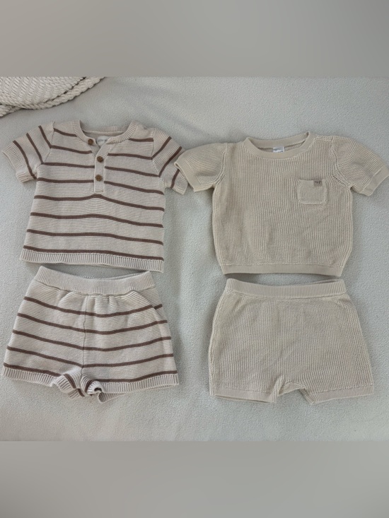 Carter's Other - Carter's Beige and Brown Knit Kids Matching Sets